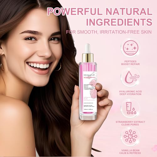 Racgrul Strawberry Vanilla Soothing Body Oil – Lightweight Hydrating Skin Care