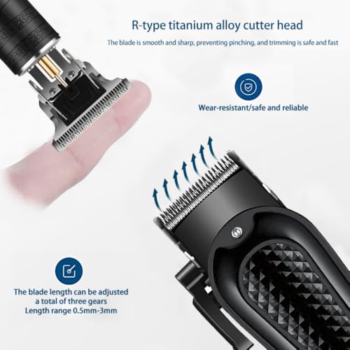 Cordless Hair Clippers for Men - Complete Grooming Kit with LCD Display