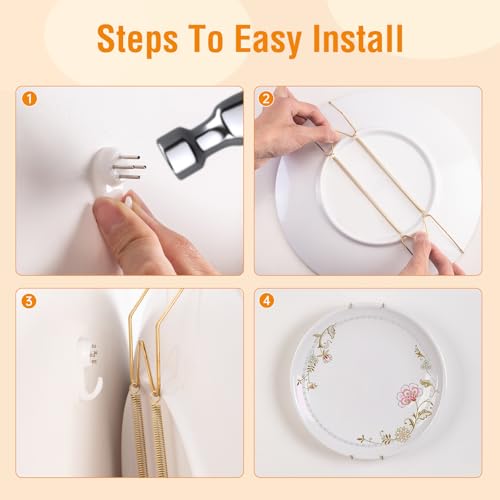 Bilillo 8 Pack Heavy Duty Plate Hangers for 8-10 Inch Plates