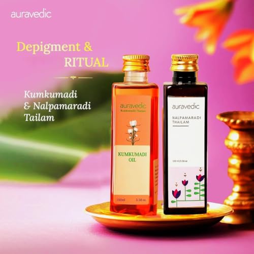 Auravedic Kumkumadi & Nalpamaradi Oil Duo - Ayurvedic Face & Body Massage