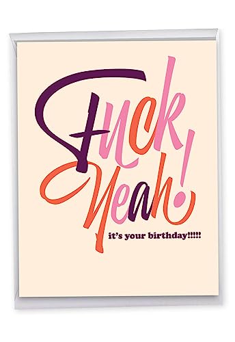 Funny Jumbo Birthday Greeting Card - Eff Yeah! - NobleWorks