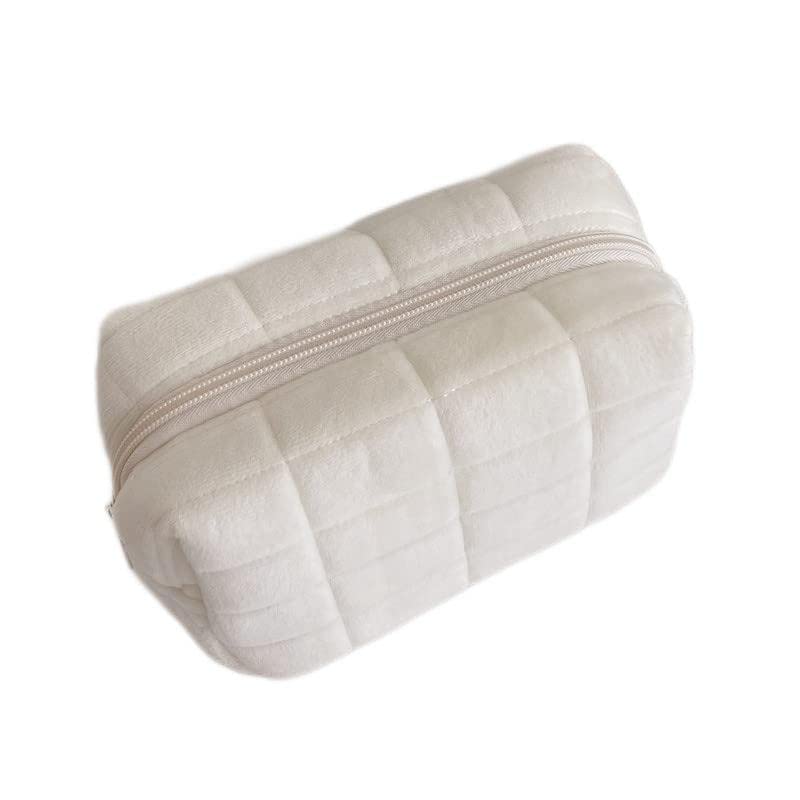 Cute Y2K Cosmetic Bag for Makeup & Mini Purse - White