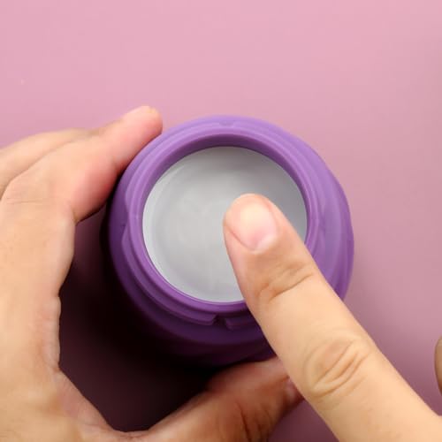 Gemice Purple 3oz Silicone Travel Containers - Leakproof Cosmetic Jars, 4 Pack