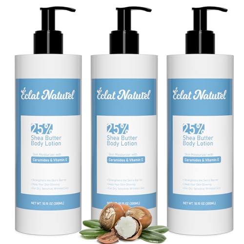 Éclat Naturel 25% Shea Butter Body Lotion Set - Deep Hydrating Moisturizer