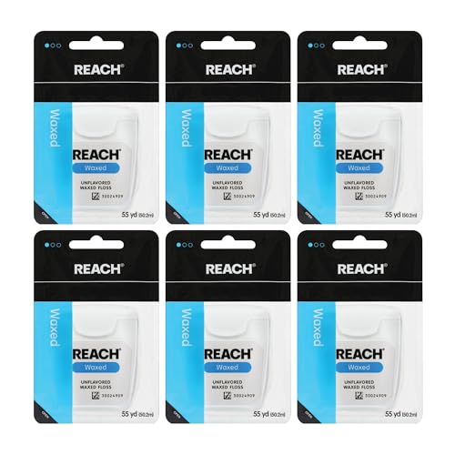 Reach Unflavored Waxed Dental Floss - Shred Resistant, 55 Yards