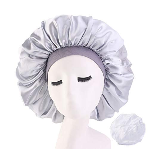 U Brands Extra Large Satin Sleep Cap - Jumbo 6 Pack with Elastic Band