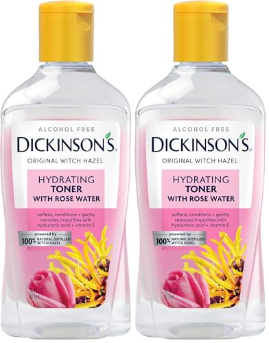 Dickinson's Witch Hazel Hydrating Toner with Rosewater, 16 Fl Oz