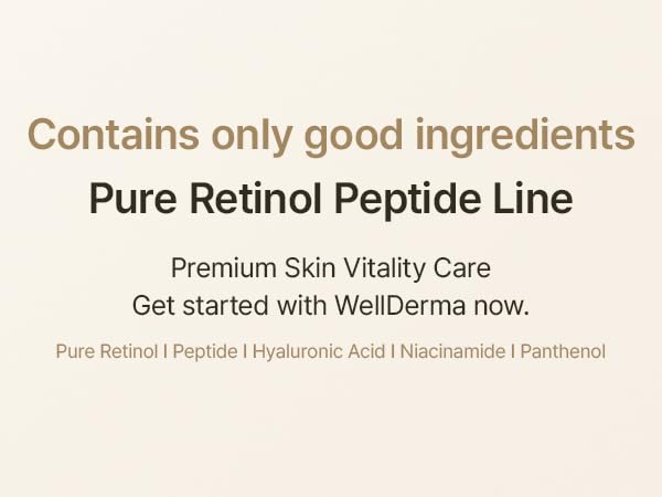 WELLDERMA Retinol Peptide Serum 30mL - Hydrating & Balancing Face Ampoule with Collagen & Niacinamide