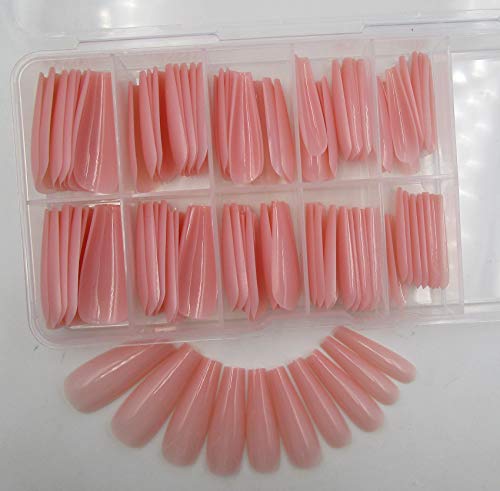100pc Nude Coffin Press on Nails - Ballerina Acrylic Tips