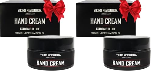 Viking Revolution Men's Hand Cream 3.5oz (Pack of 2) - Aloe Vera & Vitamin E