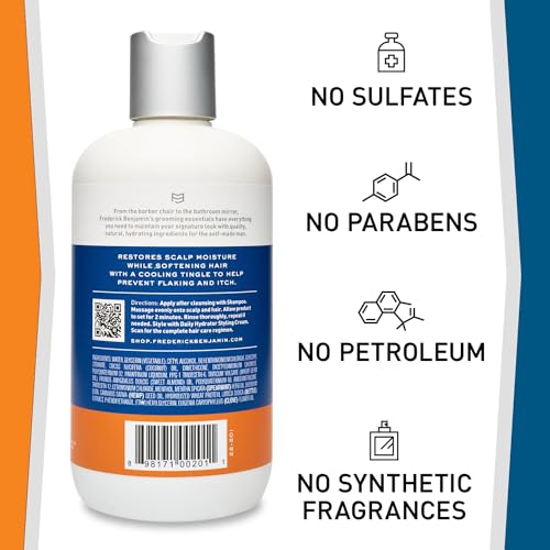 Frederick Benjamin Invigorating Mint Conditioner for Men - Paraben & Sulfate Free, Moisturizing, Dandruff Control, 12oz