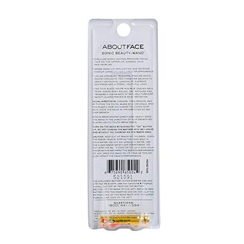 About Face Sonic Beauty Wand - Electric Facial Hair Remover & Eyebrow Shaper