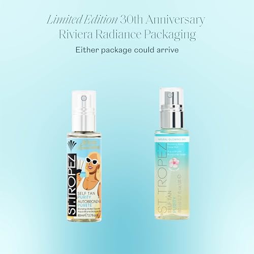 St. Tropez Self Tan Purity Face Mist, Natural Sunkissed Glow Face Tan with Hyaluronic Acid & Antioxidants, Vegan, Natural & Cruelty Free Face Care, 2.7 Fl Oz