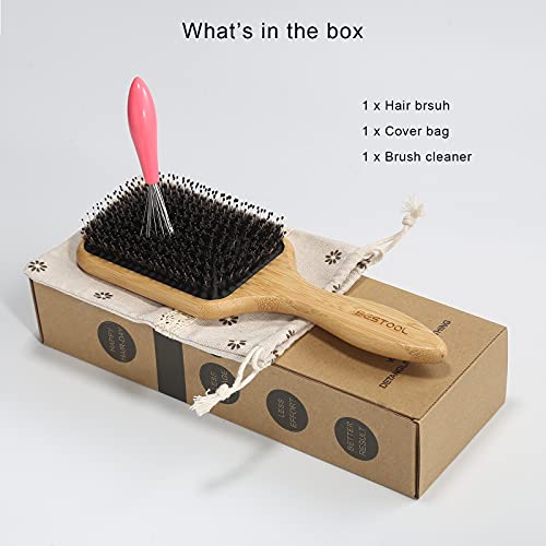 BESTOOL Hair Brush, Boar & Nylon Bristle Brush for All (Women, Men,