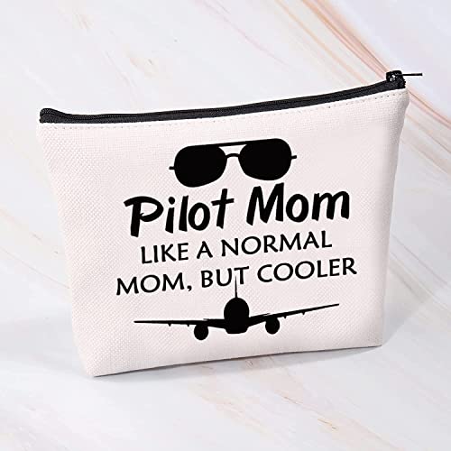 Pilot Mom Like a Normal Mom but Cooler Makeup Bag - Pilot Mom Variation MBMSO