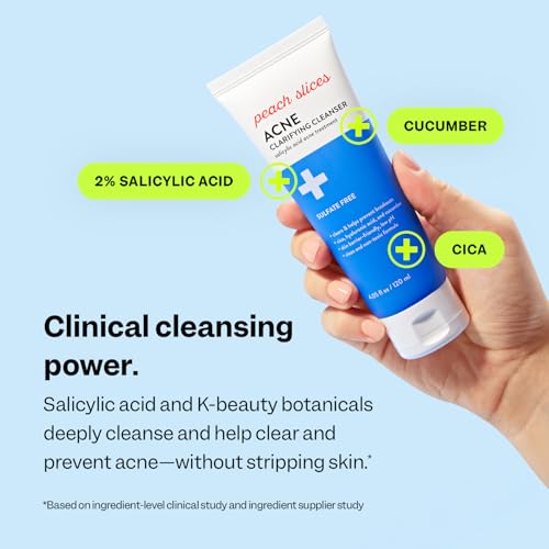 Peach Slices Acne Clarifying Cleanser - 2% Salicylic Acid, Vegan