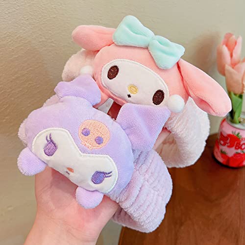Kawaii Purple Spa Headband for Face Washing & Makeup