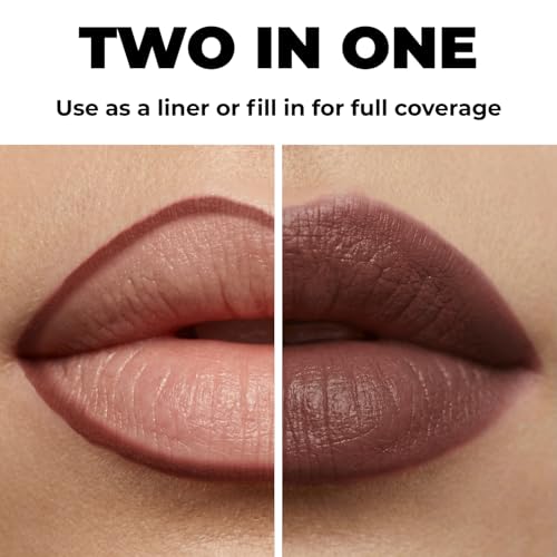 Lamel Gel Lip Liner Pencil Intense Brown 2-in-1 Waterproof Lipstick & Lip Contour