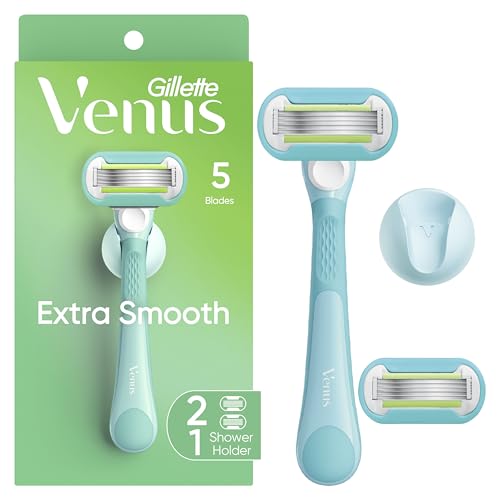 Gillette Venus Extra Smooth Razor for Women with 2 Refills & Shower Holder