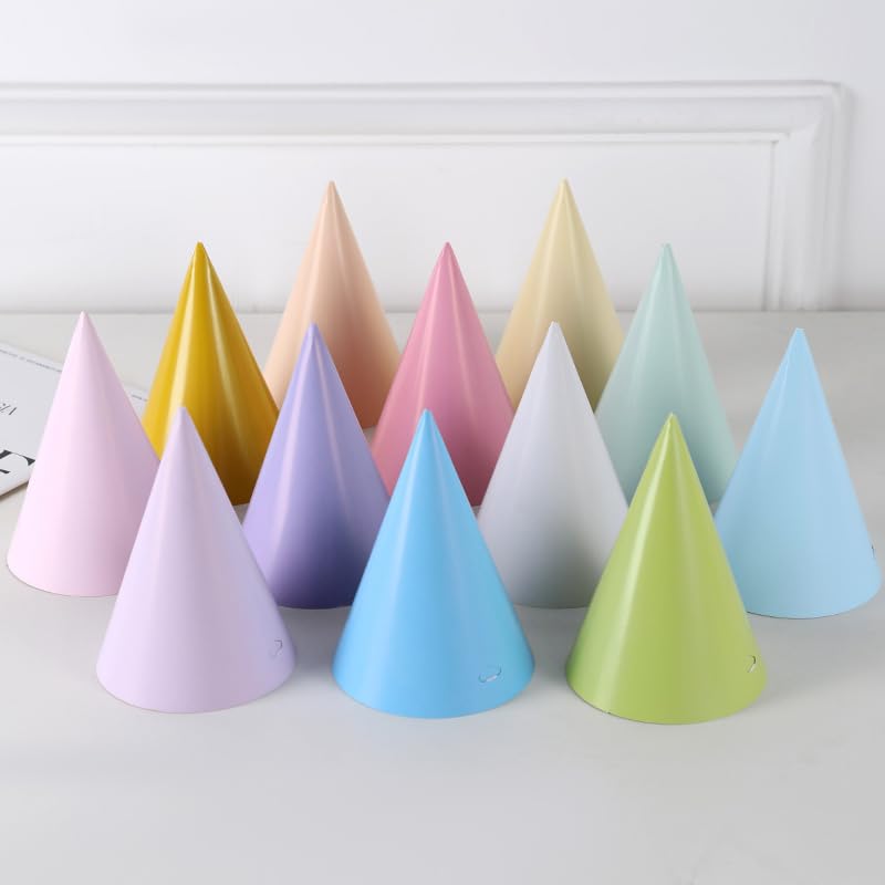 36PCS Adjustable Pastel Party Hats for Adults - Cute Birthday Decorations