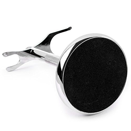 QSHAVE Deluxe Silver Chrome Razor & Brush Stand Holder - Anti-Slip, Fits Most Tools