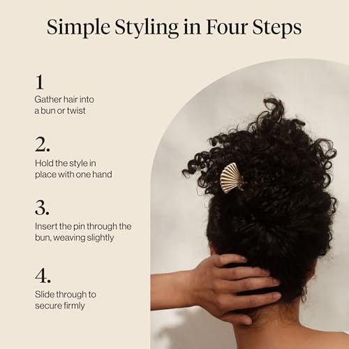 Kitsch French Hair Pin - Gold Metal Hair Accessory for Updos