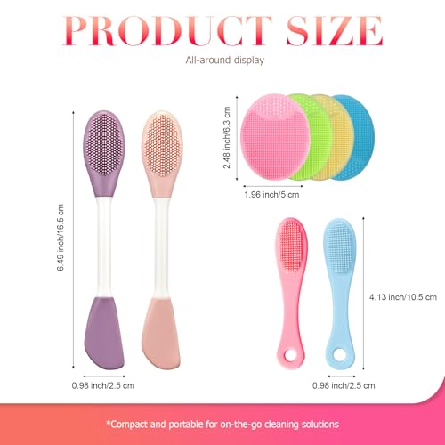 8-Piece Silicone Face Scrubber Set for Deep Cleansing & Exfoliation