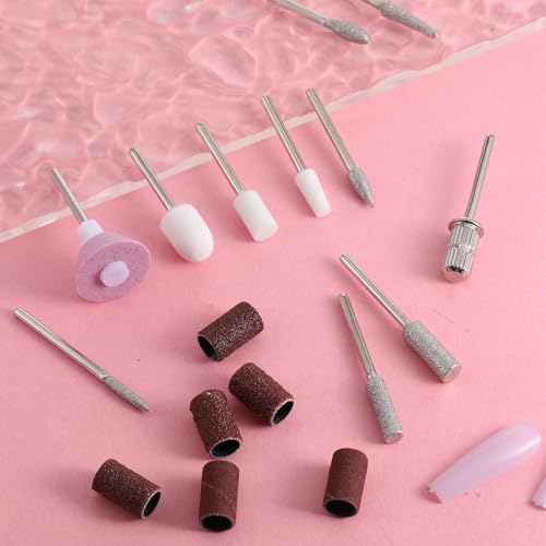 11-Piece Nail Drill Bit Set – 3/32 Inch for Acrylic Nails
