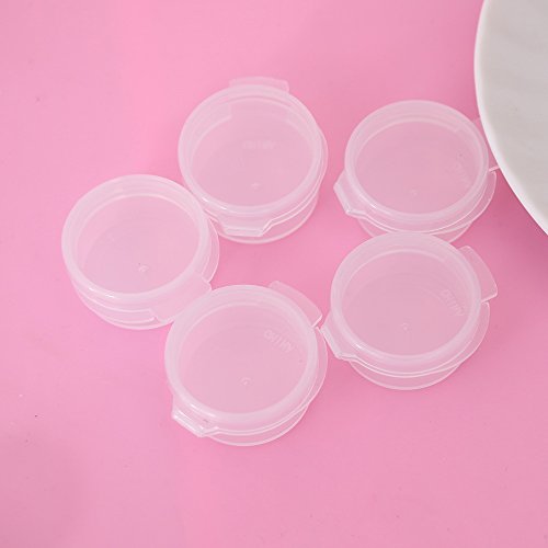 50 Pcs 5g Clear Plastic Cosmetic Jars with Snap Lids for Travel Samples