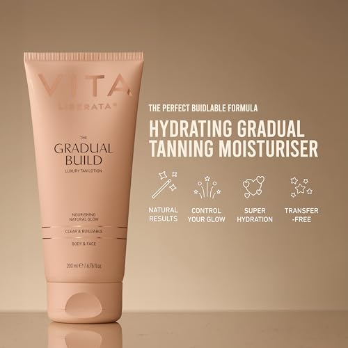 VITA LIBERATA Fabulous Gradual Tanning Lotion 3.38 fl oz - Buildable, Sun-Kissed, Untinted, Hydrating Formula with Hyaluronic Acid