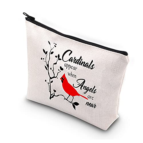 Cardinal Memorial Sympathy Travel Pouch - Cardinals Appear Memorial Gift