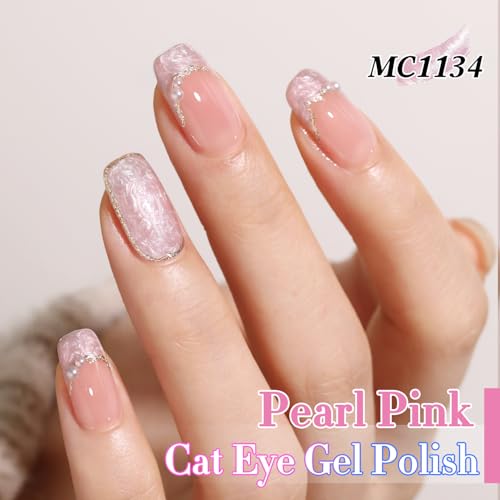 Double Rhythm 6-Color Cat Eye Gel Nail Polish Set with Magnetic Tool