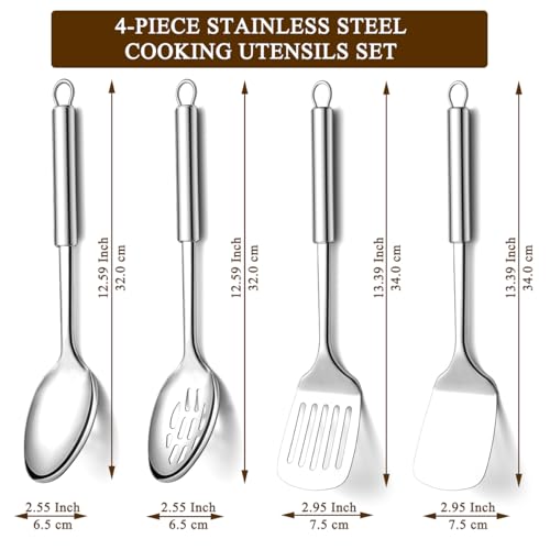 Homquen 4-Piece Stainless Steel Kitchen Utensils Set