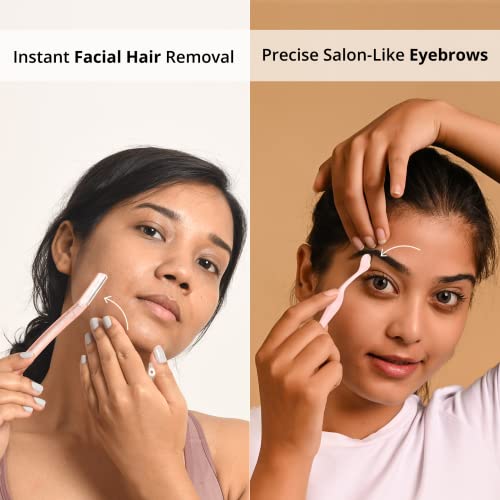Carmesi Facial & Eyebrow Razor Set - Painless Hair Removal for Face & Brows