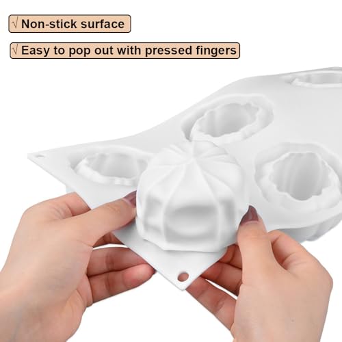 EchoDone 3D Pumpkin Silicone Mold - 6 Cavity Baking Pan