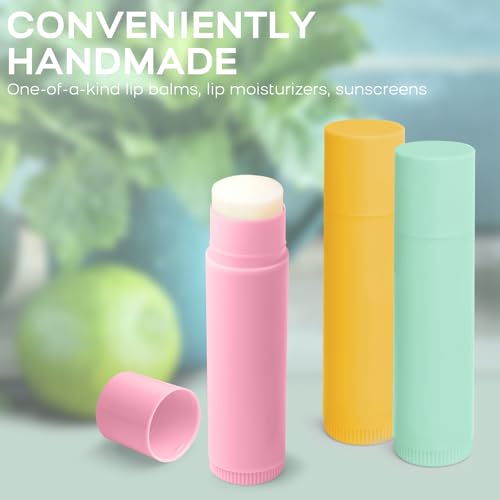 JuLand 100 Pack Black Lip Balm Tubes - BPA Free, 5.5ml DIY Containers
