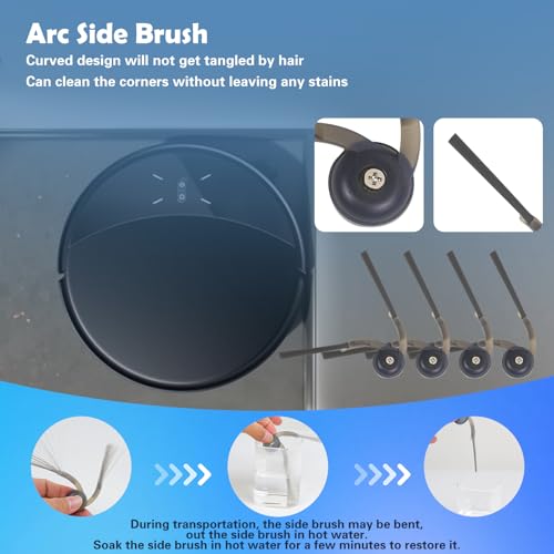 Roborock & Qrevo Vacuum Replacement Parts Kit - 1 Main Brush, 2 Filters, 4 Side Brushes, 4 Mop Pads, 6 Dust Bags