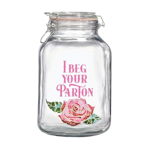 Dolly Parton 101 oz Glass Preserving Clamp Jar - Pink