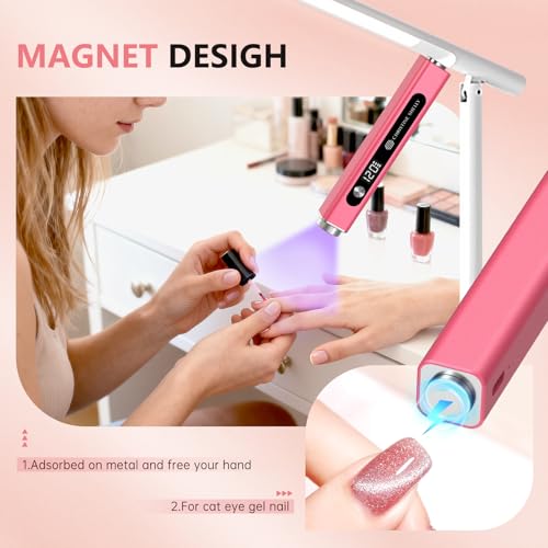 ChristineShelly 3-in-1 Flash Cure Nail Lamp, UV Light for Gel Nails - Red