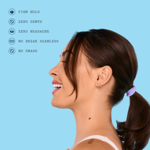 Gimme Beauty Medium Hold Hair Bands - 10 Pack, Purple/Orange