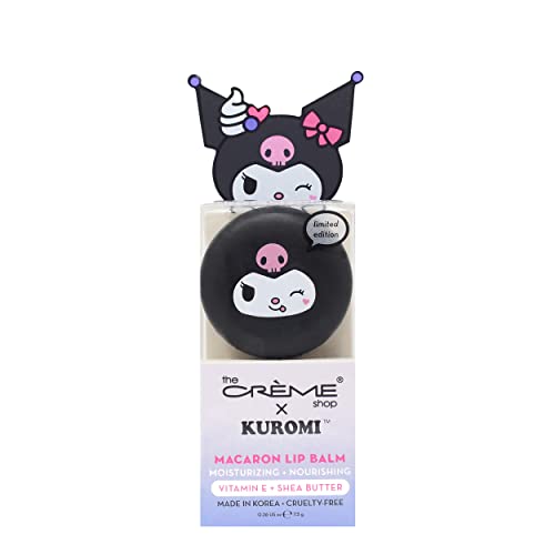 Kuromi Macaron Lip Balm - Blueberry Smoothie Flavor