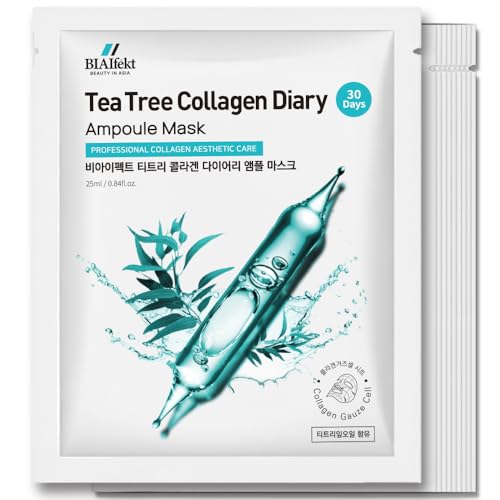 BIAEffect Tea Tree & Collagen Daily Ampoule Sheet Mask - 30 Day Pack