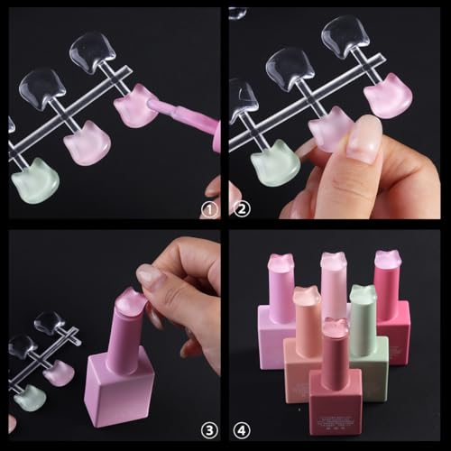 120PCS Cat-Shaped Nail Polish Swatch Dots for Color Display