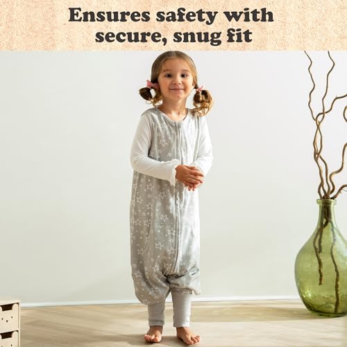 Bublo Baby Toddler Sleep Sack with Feet - 3-4T, 100% Cotton