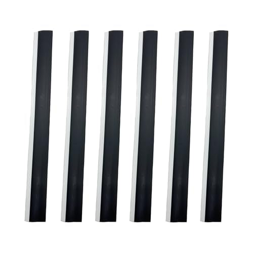 6-Pack Dustpan Edge Replacement Strips - 26cm Rubber Lip
