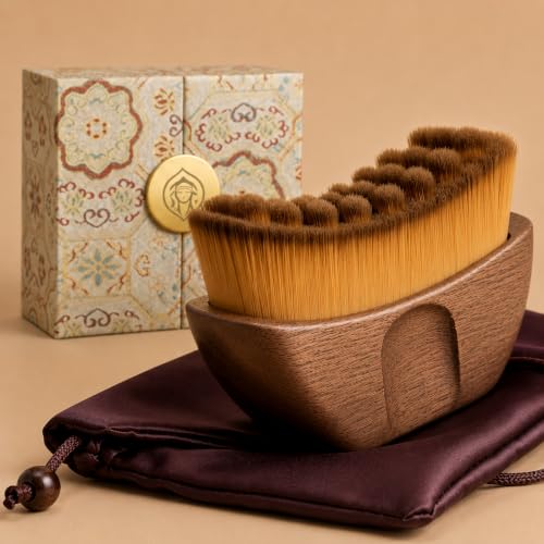 Lymphatic Contour Face Brush - Wooden Dry Brush with Gift Box Set