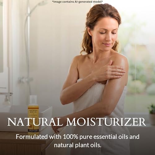 Plantlife Patchouli Body Oil - Hydrating, Non-Greasy Moisturizer 4 oz