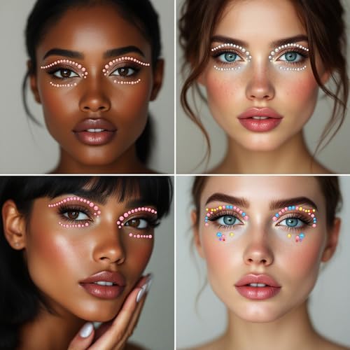 FACEGEM LONDON Self-Adhesive Face Jewels Rhinestone Gems for Festival Makeup