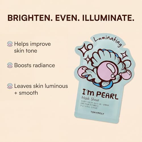 TONYMOLY I’m Pearl Luminating Sheet Mask for Radiant Skin