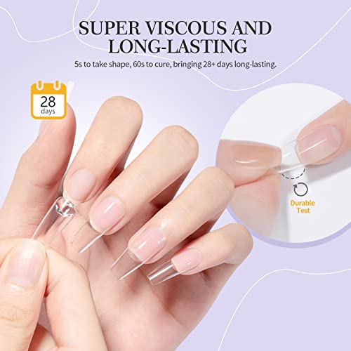 SAVILAND UV Nail Glue Kit with Foldable UV Lamp for DIY Gel Extensions & Manicure Art